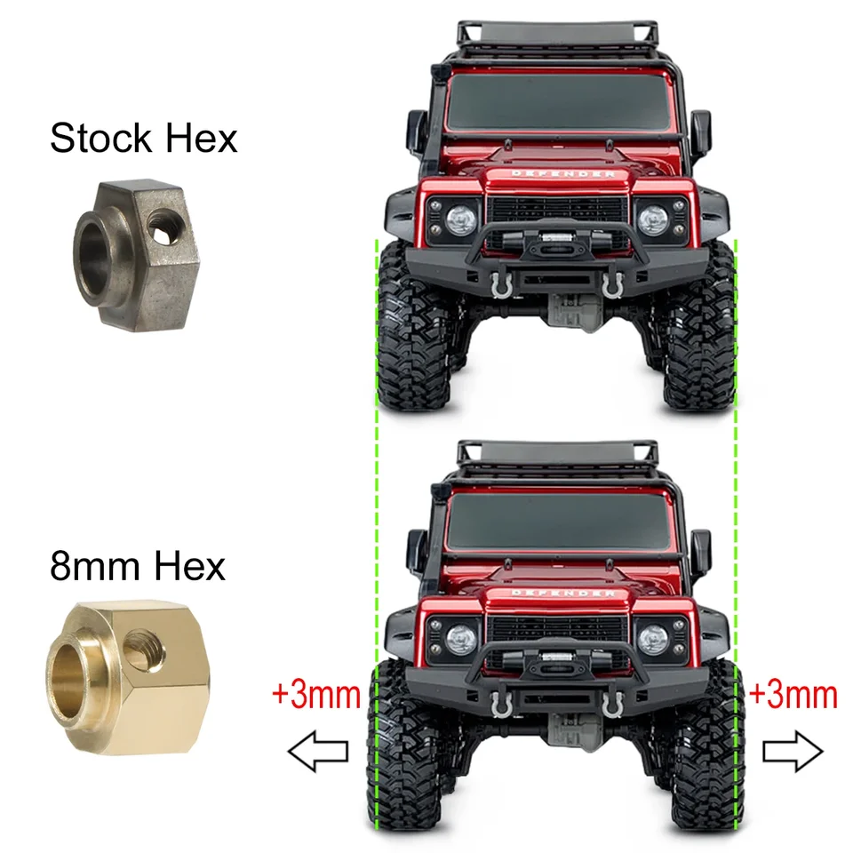 Adaptateur De Moyeu Hexagonal 1:8 Pour Voiture Télécommandée - Diamètre 17mm, Métal, Universel