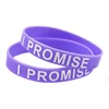 1 PC I Promise Silicone Bracelet Sports Wristband Motivational Bangle Unisex Adult Size 9 Colors 3