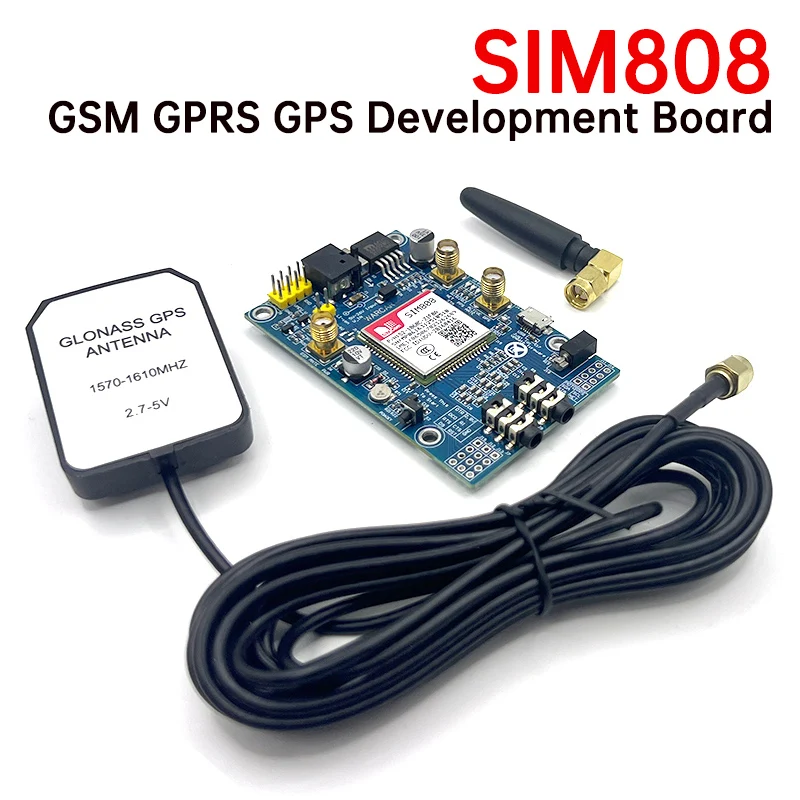 SIM808-Module-GSM-GPRS-GPS-Development-Board-IPX-SMA-with-GPS-Antenna ...