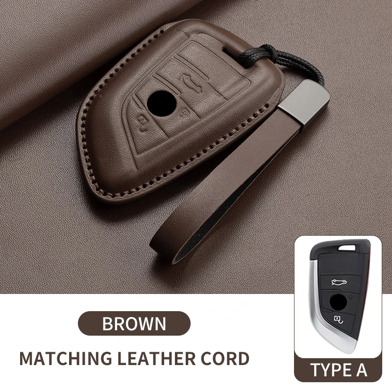 Premium Leather Car Key Fob Case Cover