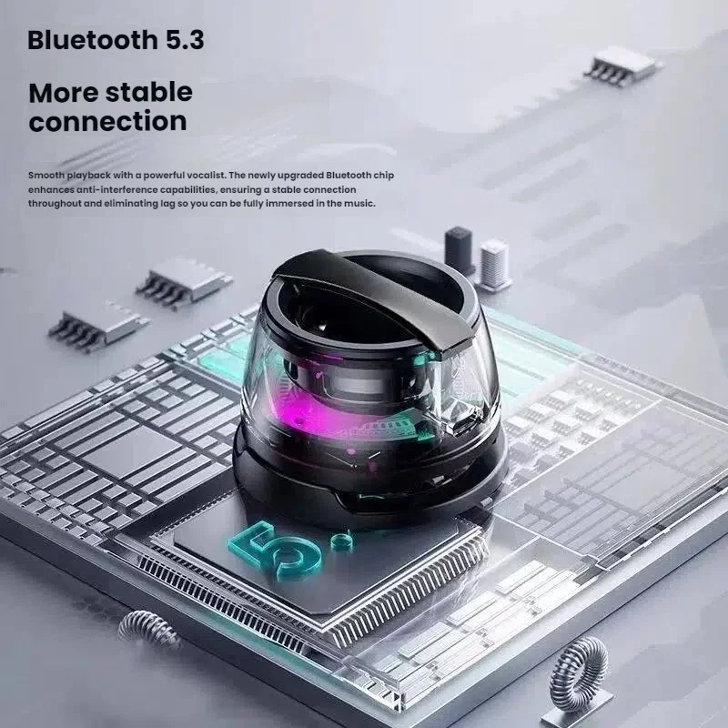 Portable Bluetooth HECATE G200 RGB Lighting Magnetic Speaker BT5.3 Mini Sound Box 7 Hours Playback Phone Holder_voghion.com