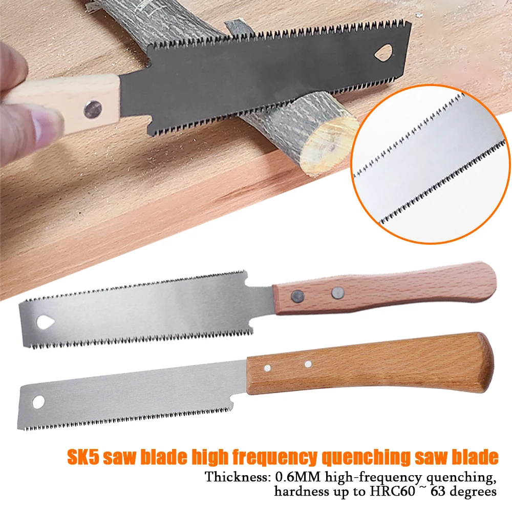 

Double Edged Japanese Pull Saw Steel Flexible Blade 3-edge Tooth Hand Saw For Wood Plastic Cutting Woodworking Tool DIY Hand Saw