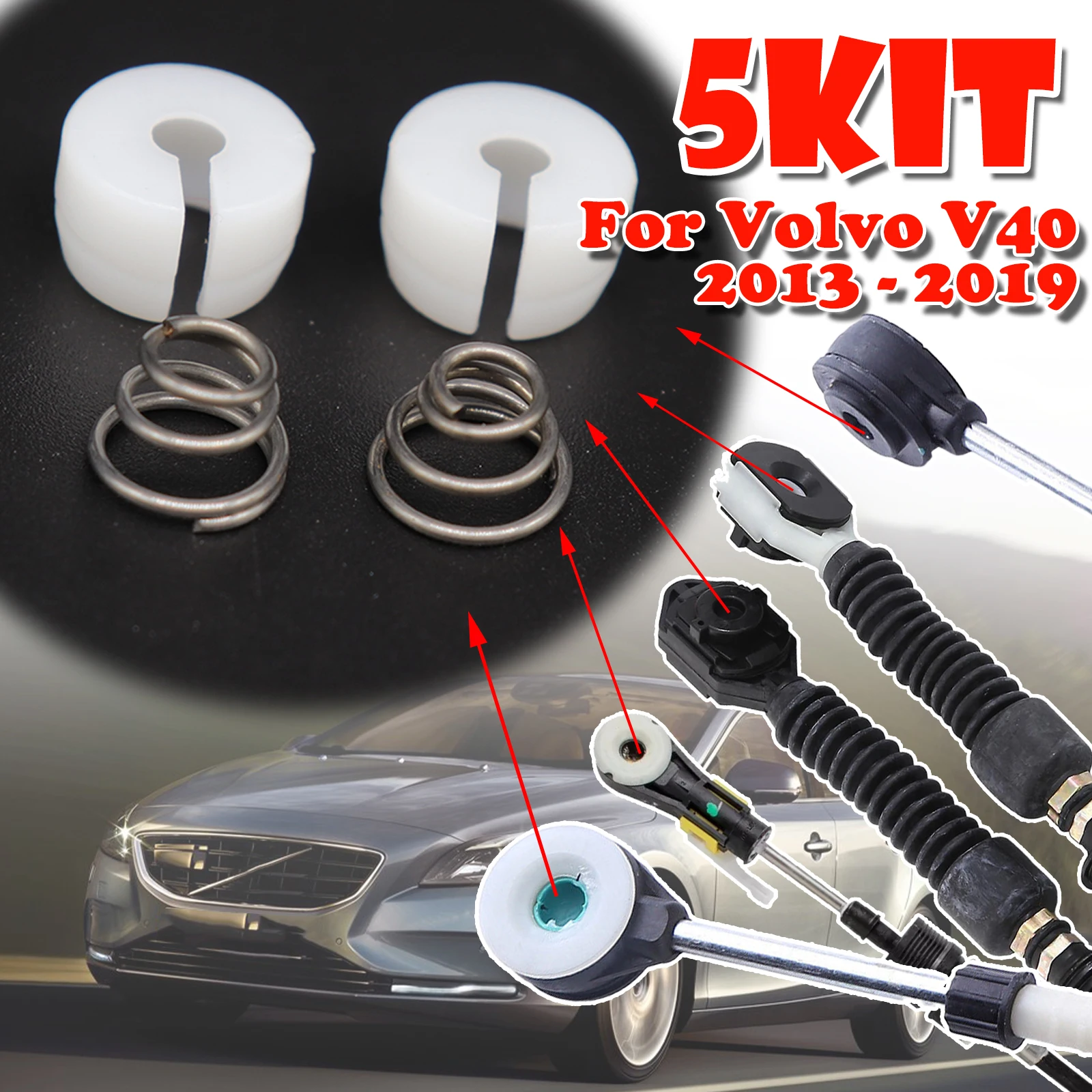 Manual Gearbox Shift Cable Linkage Bushing For Volvo V40 Gear Shifter Lever Connect Bush Spring Repair kit Accessories 2013-