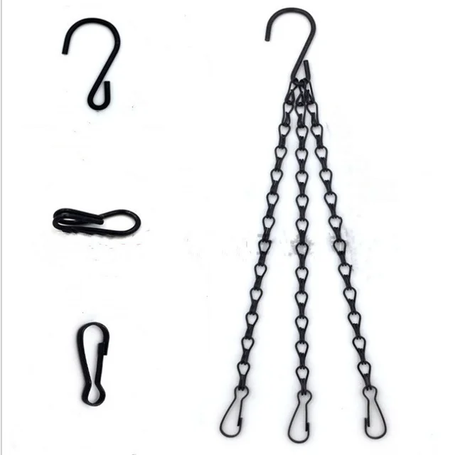 40 Cm -Es Utánzás Rattan Függő Kosár Virágcserép Lógó Lánc 3 Horgok Növénynövekedés Medence Pot Otthoni Kert - Image 3