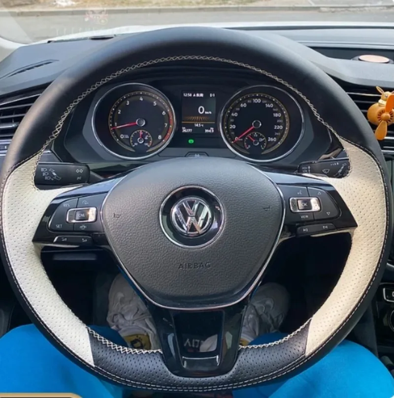 Coprivolante Per Auto Treccia In Vera Pelle Per Volkswagen Golf 7 Gti Golf R Mk7 Vw Polo Gti Scirocco