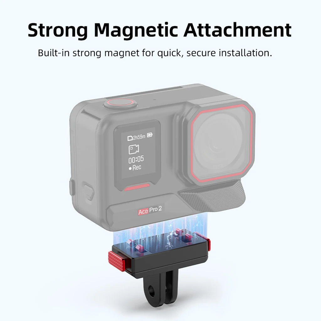 Quick Release Magnetic Adapter Mount for Action Cameras
