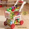 WizKidz Shopping Cart Toy for Kids Supermarket Trolley with Toy Food Accessories Pretend Play Kitchen Games for Toddlers Ages 3+ 3