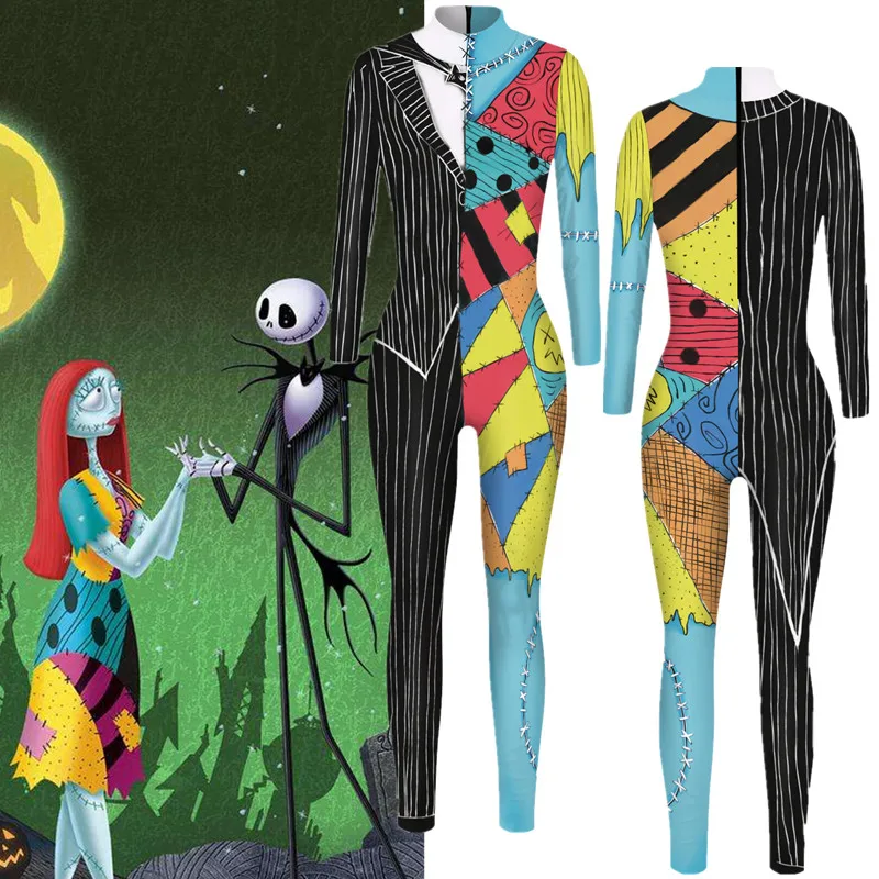 Sudadera Con Capucha Unisex Con Diseño De Jack & Sally De Pesadilla
