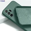 Coque carrée en silicone liquide pour Samsung Galaxy, étui de protection d'objectif, Note 9, 10, 20, Plus Ultra, Note 9, Note 10, Note 20