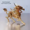 Microworld Steel Warcraft Styling Puzzle Blazing Kirin Animal Model Desktop Decoration Toy Souvenir Gift 3D DIY Puzzle For Child 5
