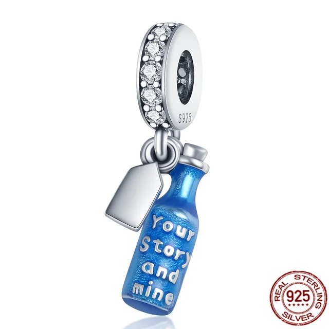 925 Sterling Silver Ocean Series Narwhal Charm Starfish Ocean Waves & Fish Beads Fit Pandora Bracelet DIY Pendant Woman Jewelry PAC019