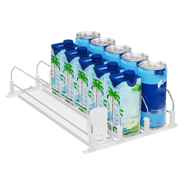 Organizador de latas de bebidas, dispensador de almacenamiento de botellas  de agua para refrigerador - AliExpress