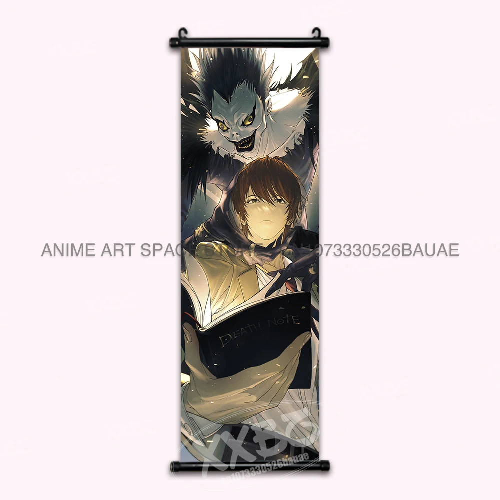 Death Note Anime Nostalgia Hanging Poster - Home Decoration Wall Art Mural Featuring Yagami Light and Ryuk
