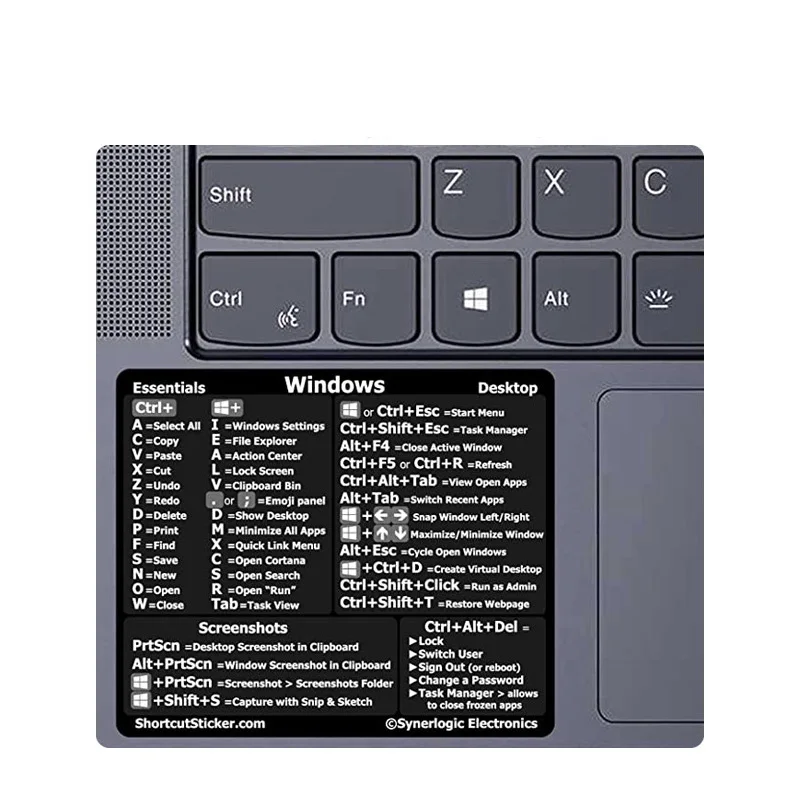 1PCS Windows PC Reference Keyboard Shortcut Sticker Adhesive for mac For window PC Laptop Desktop