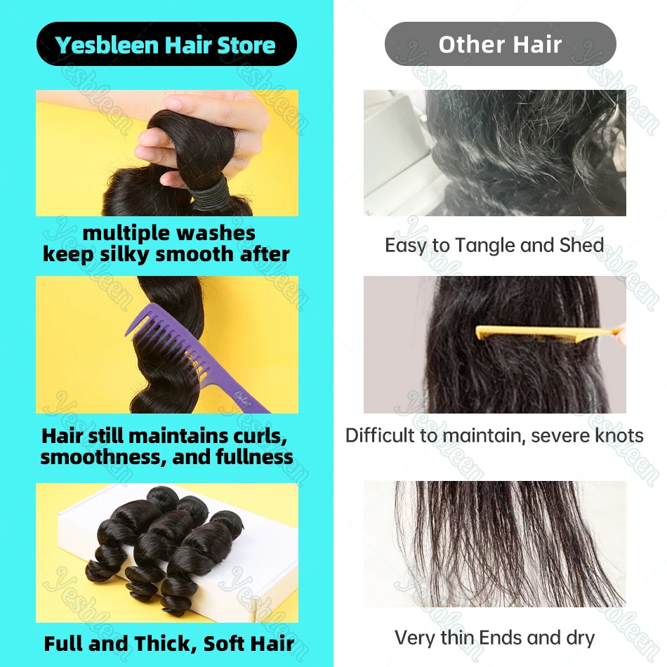 Human Hair Extensions 32 Inch Loose Deep Wave Brazilian Virgin