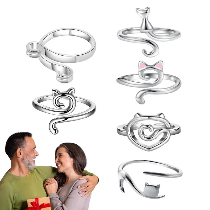 

Вязаное кольцо для вязания крючком, 6 шт., кольца для вязания крючком, держатель для пальцев, кольцо для вязания, открытые металлические плетеные кольца