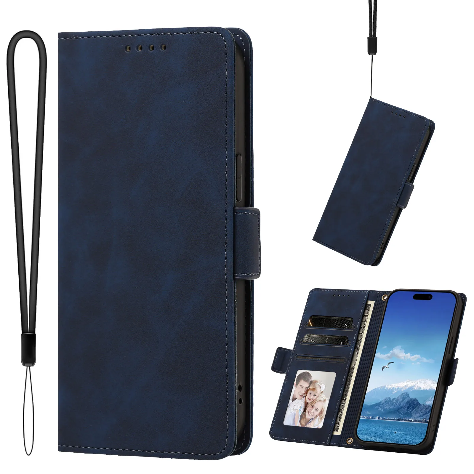 Luxury Leather Flip Wallet Phone Case - Premium Protective Cover