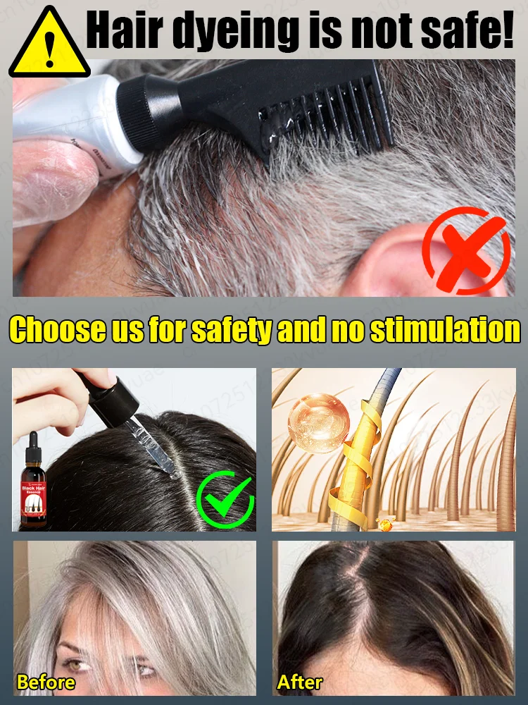 White hair killer remove white hair in 7 days and restore natural color natural formula for hair color restorer