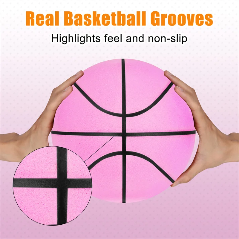 New Upgraded Version Silent Basketball 24cm High Density Foam Bouncing Mute Basketball Indoor Bounce Ball Children Sport basketball balls