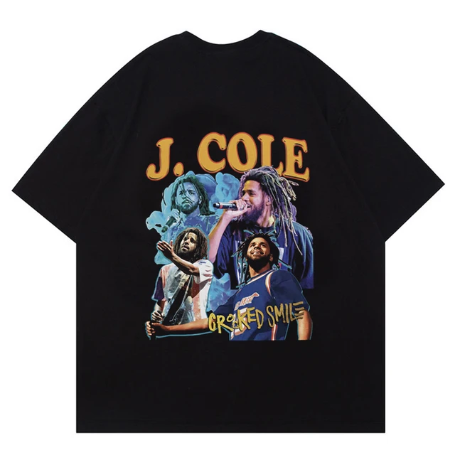 J Cole Graphic T-shirt Vintage 90s Rapper Hip Hop Oversized Summer T ...