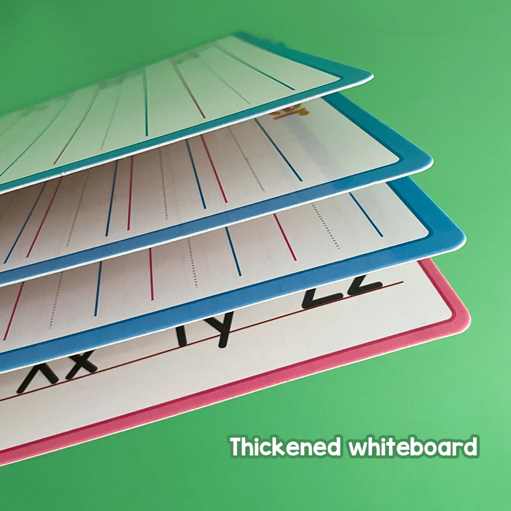 4PCS Children Number & Alphabet Dry Erase Board handwriting board Double Sided Durable Portable Whiteboards for school classroom 5