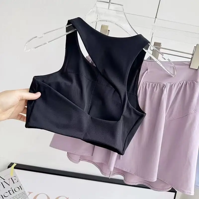 Sexy Yoga Bra Chest Pad Shockproof Running Sports Bra Pull Up Underwear Vest Women Gym Fitness Tank Top