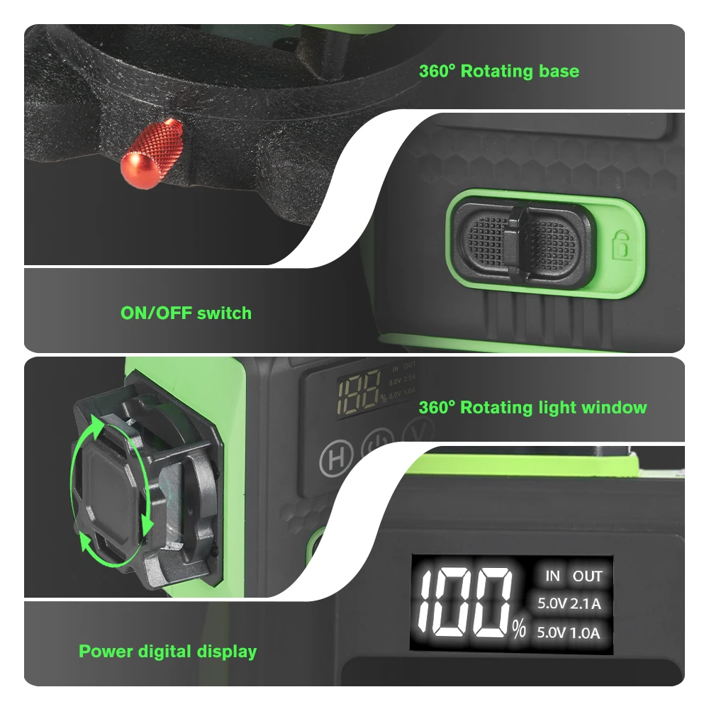 16 Lines Laser Level APP Remote Control Horizontal Vertical Levels Machine Power