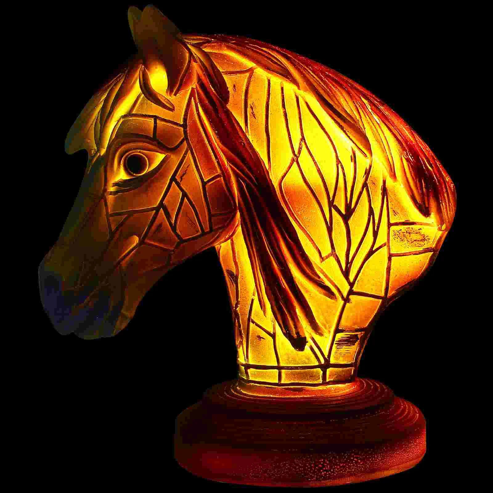 

Animal Table Lamp Horse Head Molding Table Lamp Night Light for Bedroom