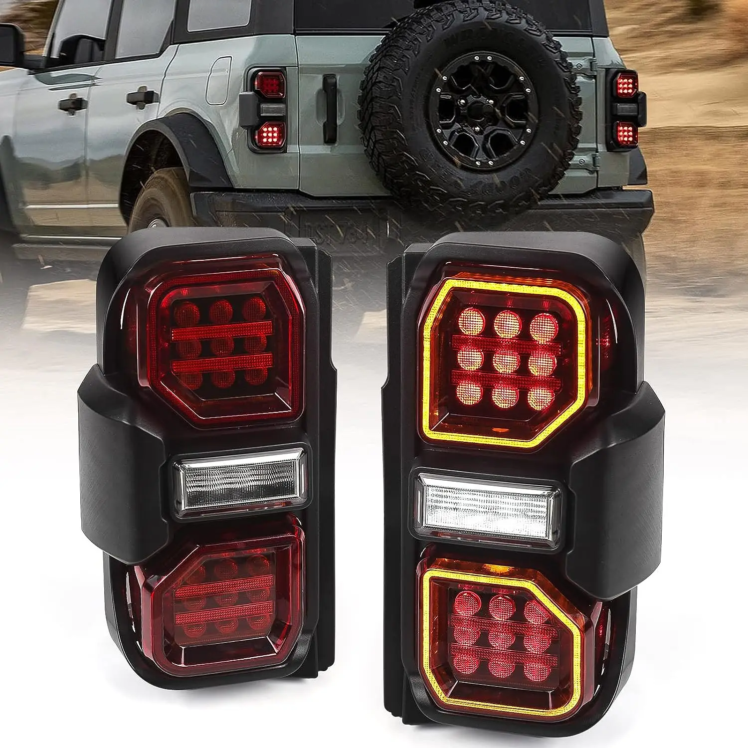 

Taillight for Ford Bronco 2021 2022 2023 2/4 Door Bronco Accessories, Tail Light Replacement Parts, Upgrade Rear Lamps