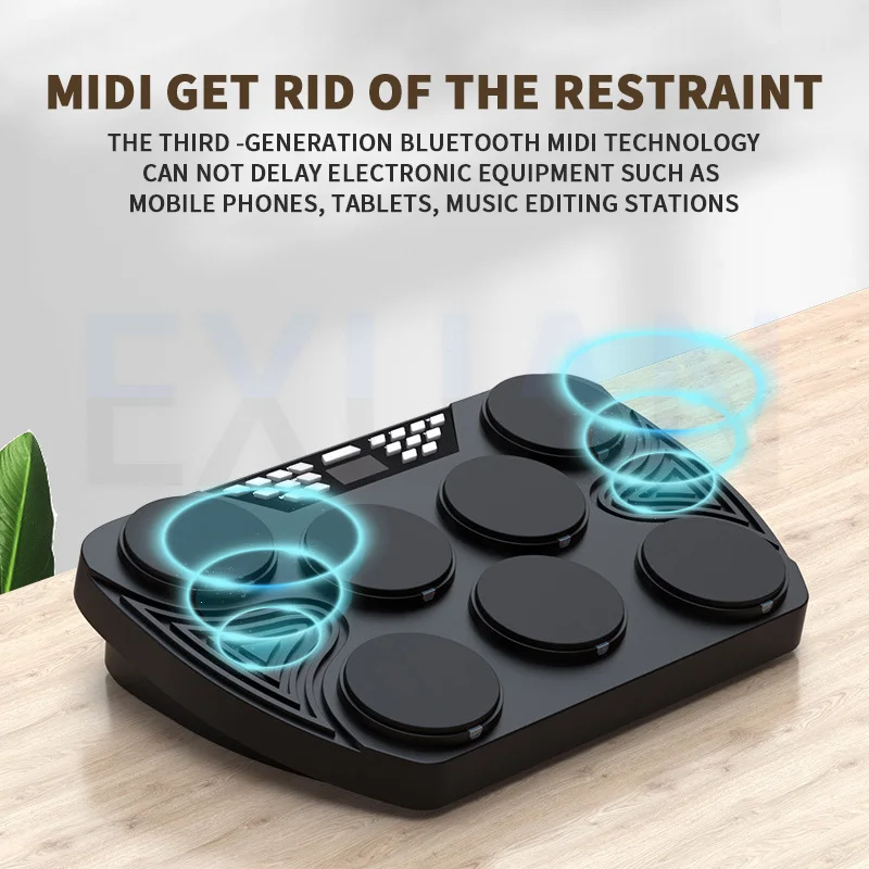 Portable Hand Roll Electronic Drum Strength Drum Stand For Home Jazz Beginner's Hand Training Tool For Children Percussion Drum