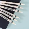 12pcs White Art Brush Acrylic White Paint Marker Pens, Medium Tip, Suitable For Rock Painting, Stone, Glass, Wood, Ceramics 5