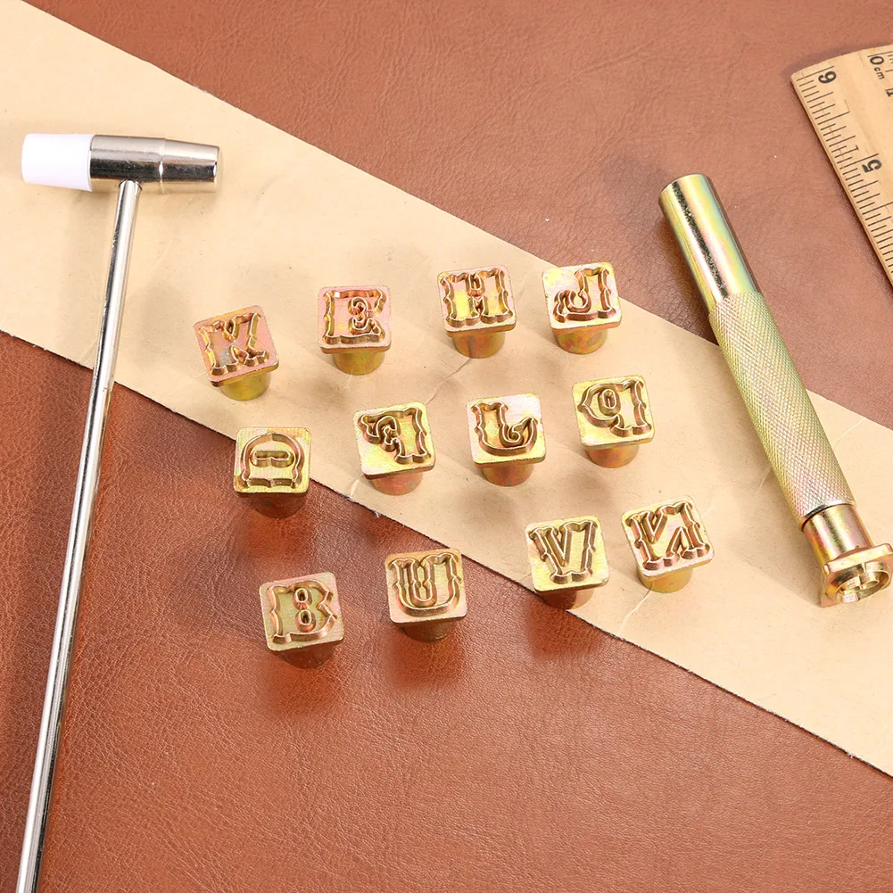 Leather Carving Printing Manual DIY Leather Steel Tools Special Printing Tools for Carving Knocking Flowers LBS