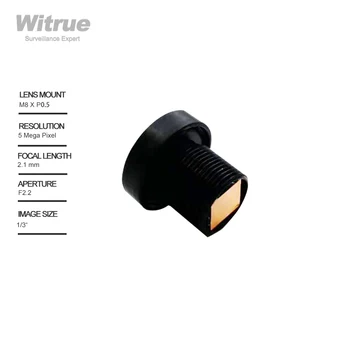 Witrue 2.1mm M8 렌즈 1/3 인치 5MP F2.2 CCTV 보안 카메라에 대 한 650nm IR 필터 렌즈와 151 학위 광각 151 학위