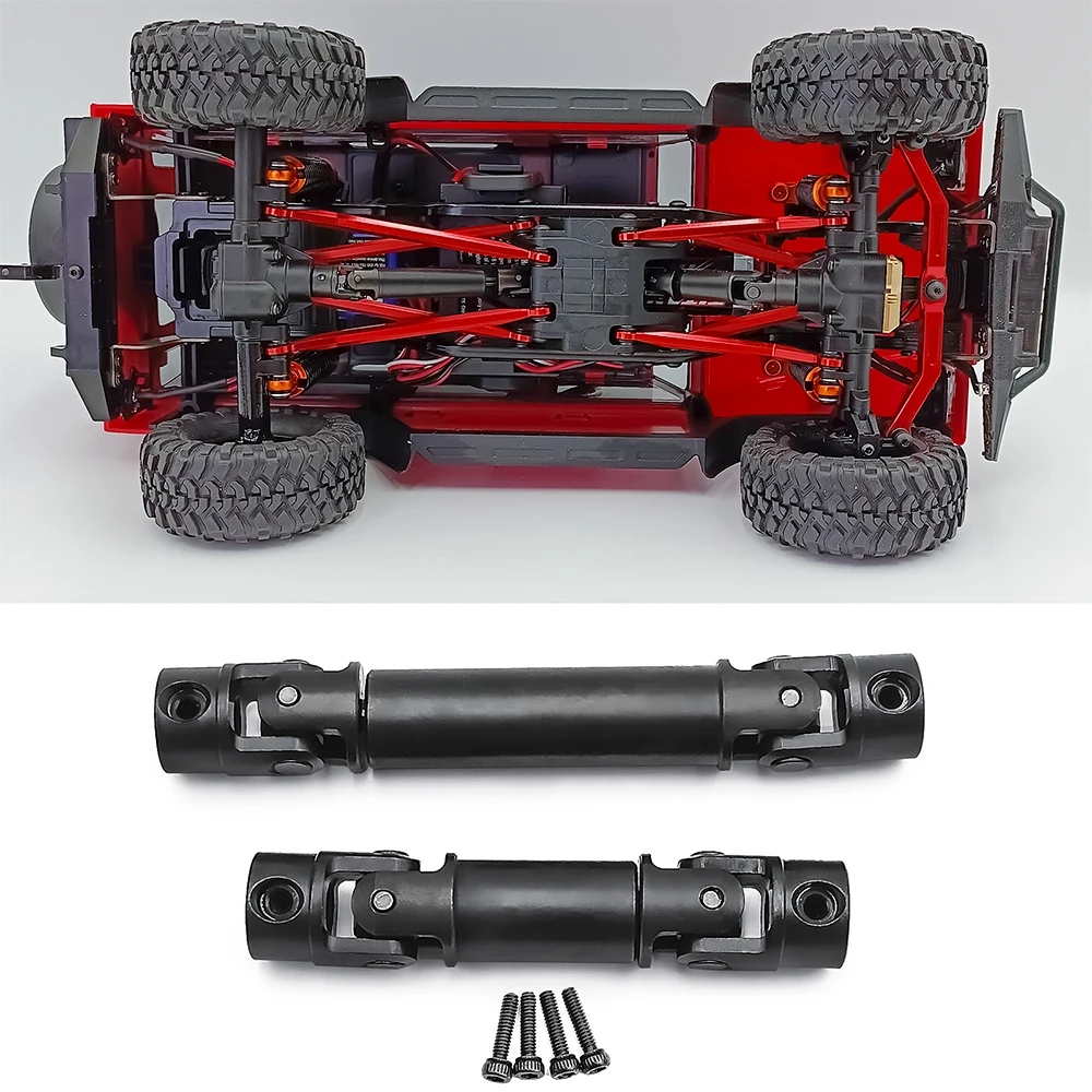 YEAHRUN 2Pcs 스테인레스 스틸 드라이브 샤프트 센터 CVD 드라이브 샤프트 1/18 TRX4M Bronco Defender 업그레이드 부품