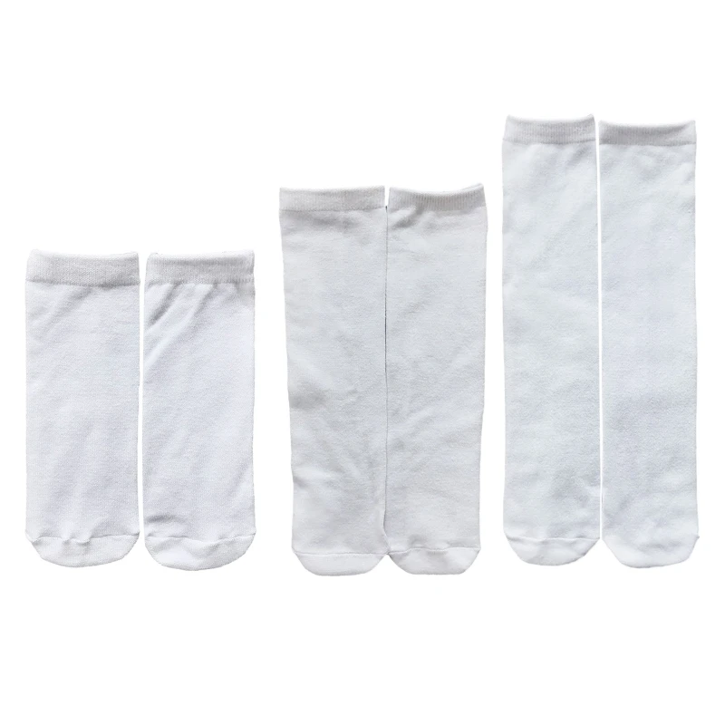 Meias em Branco de Impressão Dupla Face Sublimação para Adolescente e Adulto Meias em Branco para Sublimação 10 Pares de - Imagem 4