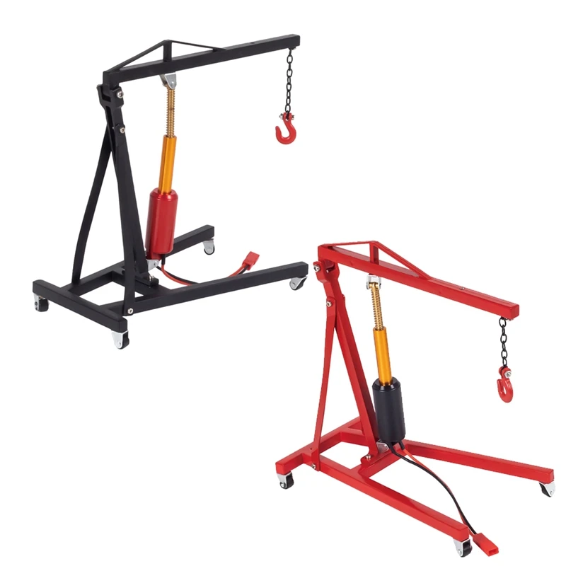 

Машинка на радиоуправлении 1/8 1/10 имитация украшения гаража мини-вешалка для двигателя Электрический кран домкран для TRX4 SCX10 запасные части Аксессуары Черный