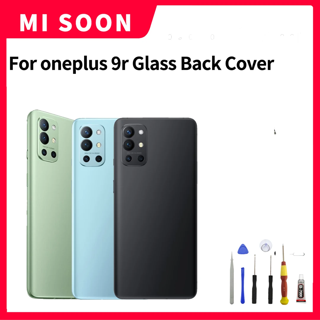 Glass Back Cover for OnePlus 9R Battery Cover Door for OnePlus 9R