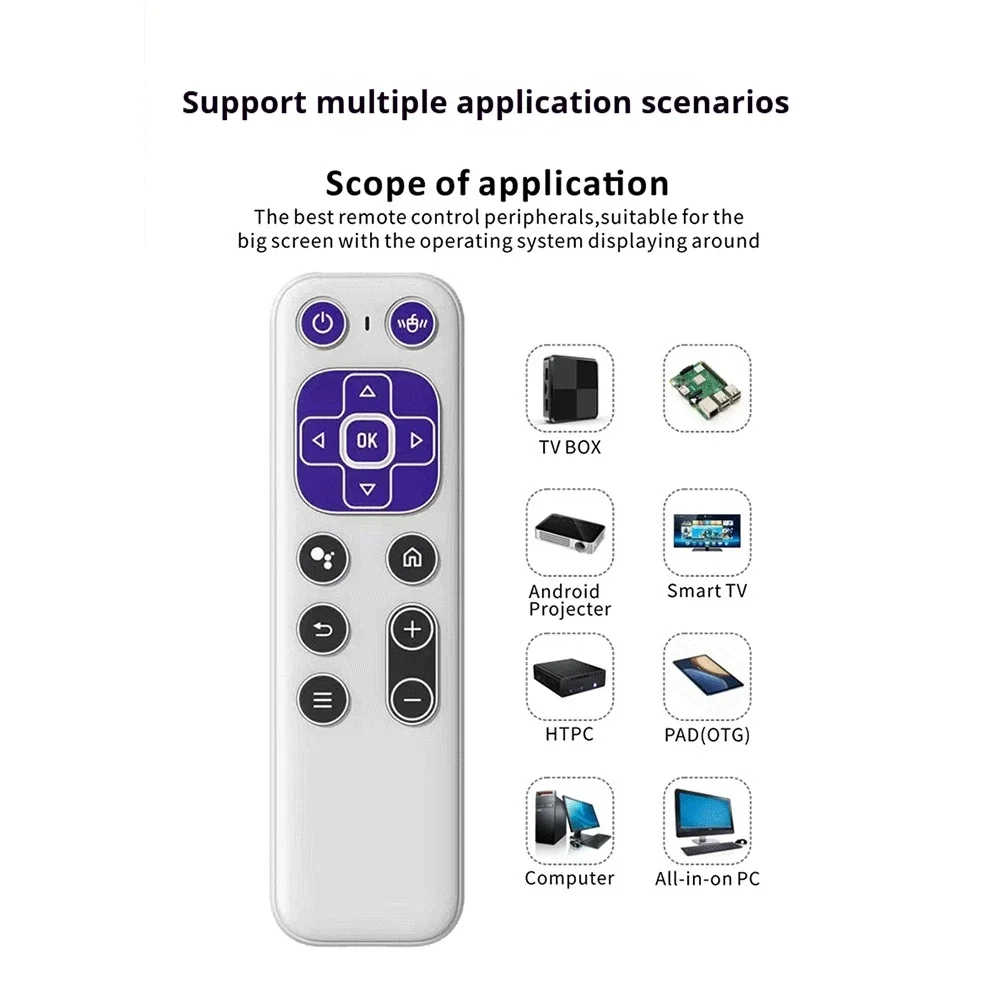 2.4G BT 5.2 Dual Mode Wireless Air Mouse and Keyboard Remote Control Gyroscope Mouse USB Receiver Mini Keyboard for Smart TV Box