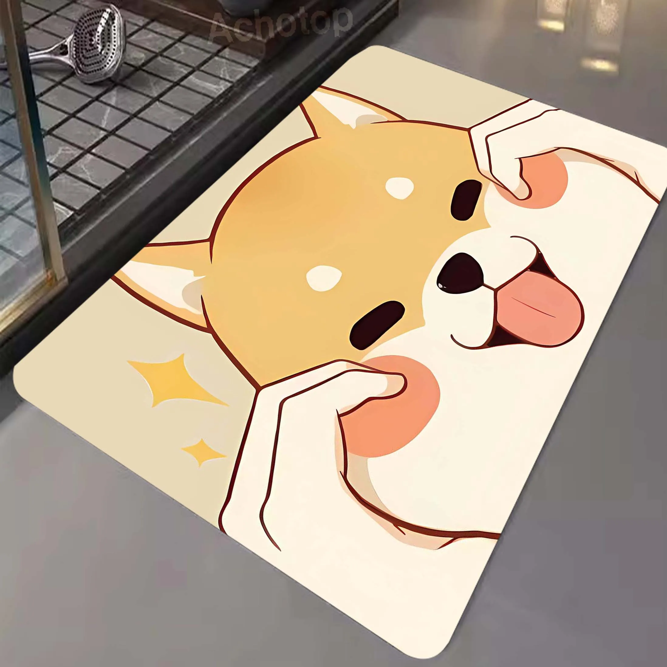 

Cute Puppy Carpet Living Room Area Rugs Coffee Tables Mat Cloakroom Soft Foot Mat Bedside Of Bedroom Rug Diatom Floor Mat