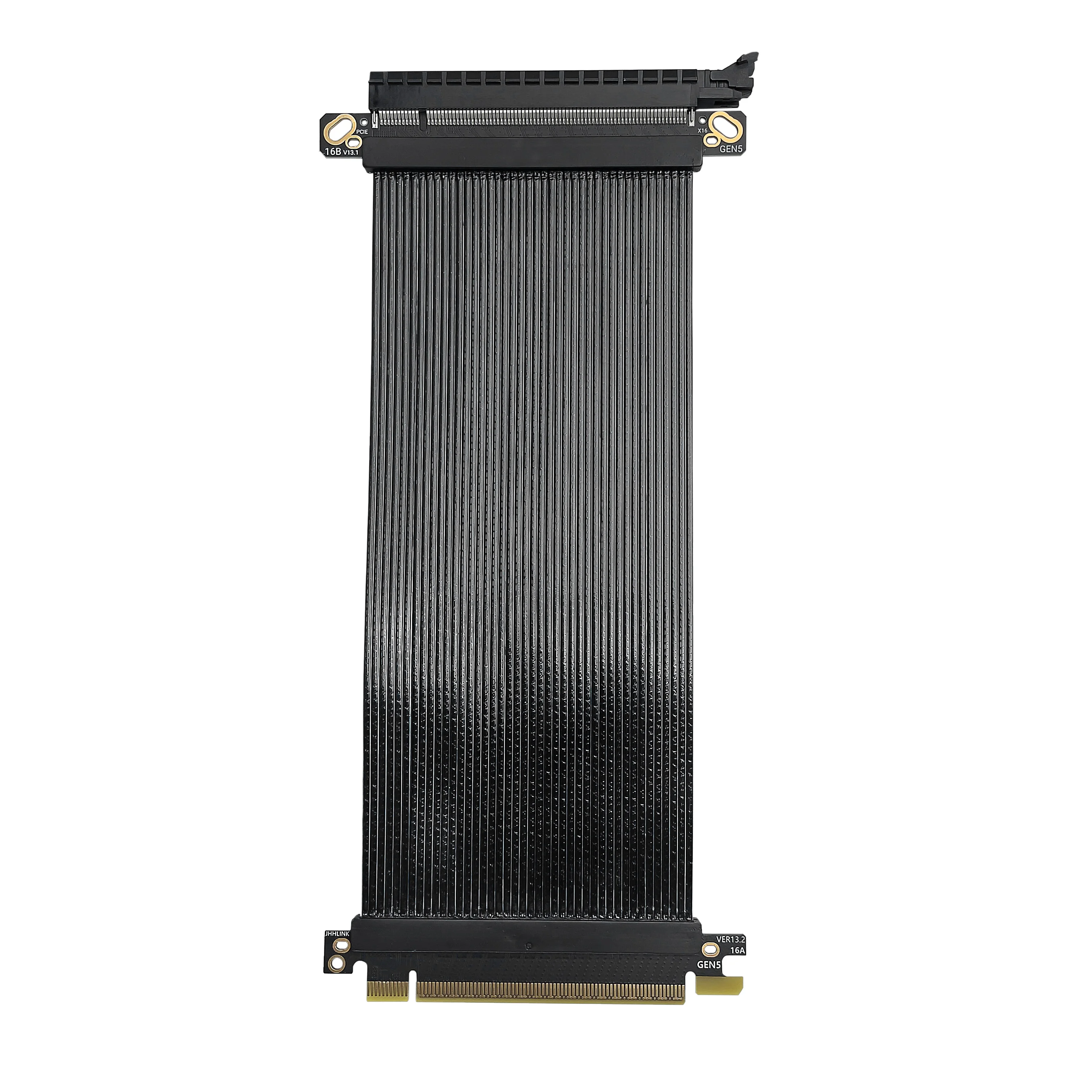 銀メッキPCIe 5.0ライザーケーブル GEN 5 x16 PCI Eライザー延長