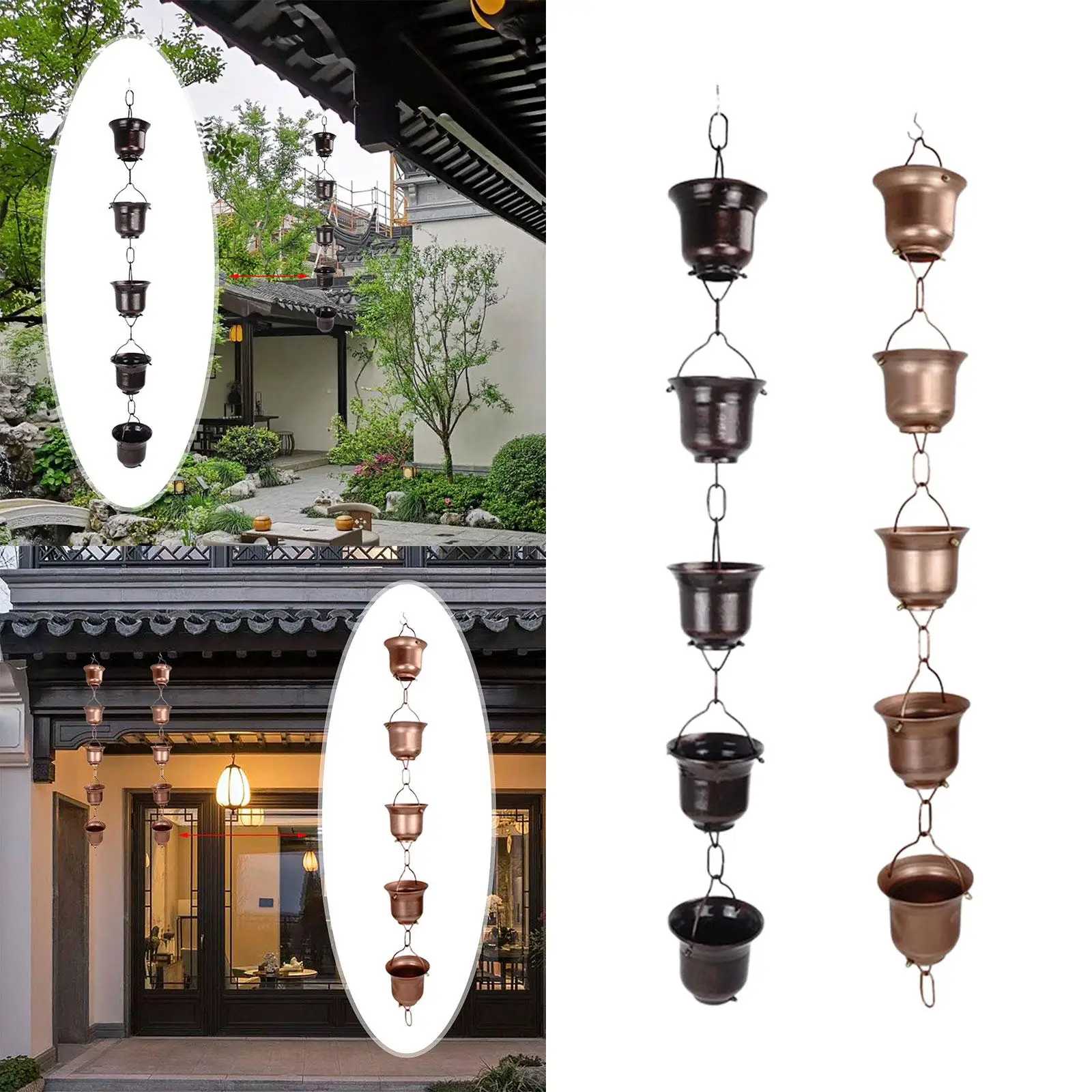 Rain Water Catcher 39.37in for Gutter Decorative Home Decor Rain Gutter Drain Rain Water Catcher 39.37in for Gutter Decorative Home Decor Rain Gutter Drain