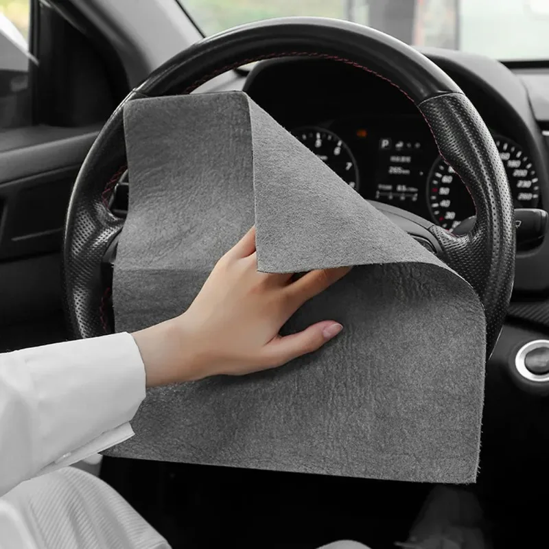 2PCS Thickened Cleaning Cloth Microfiber Glass Clean Towel Reusable Washable Lint-free Cleaning Rags For Kitchen Glass Car