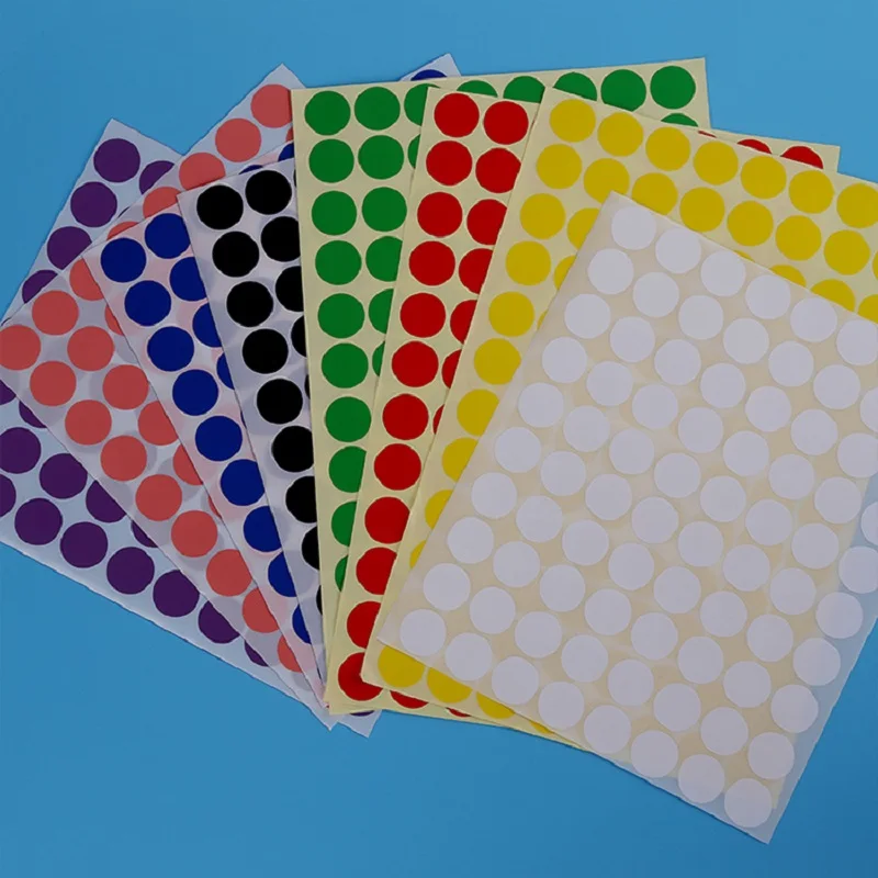 3000pcs 1cm/2cm Paper Self-Adhesive Labels For Sticker Tags Color Small  Round Paste Classification Label - AliExpress