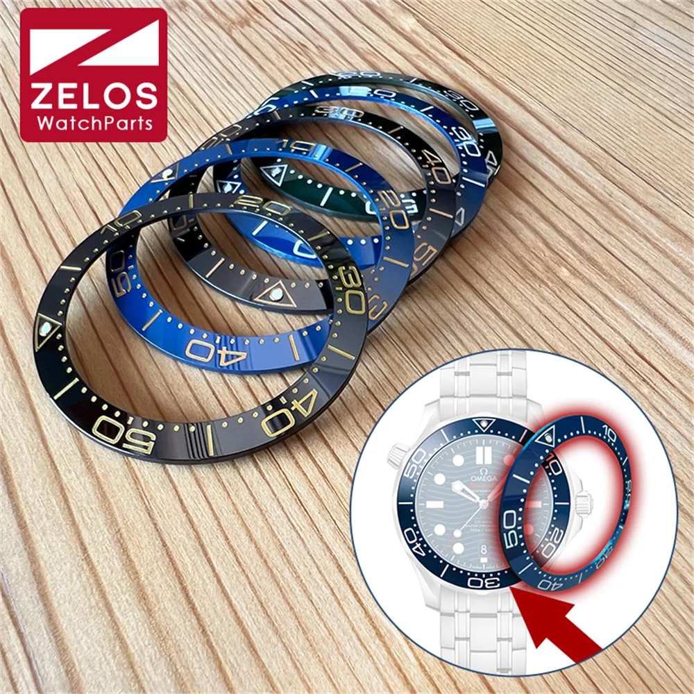 Lunetta In Ceramica In Scala 60 Per Orologio Chronometro Star Omg Omgea Diver 300M Seamaster 210