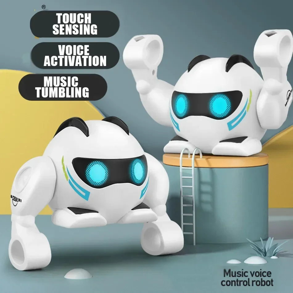 K24 Technology Voice Touch Music 360° Dancing Robot Electronic Smart Educational Intelligent Tumbling Toys for Children Kid Gift 6