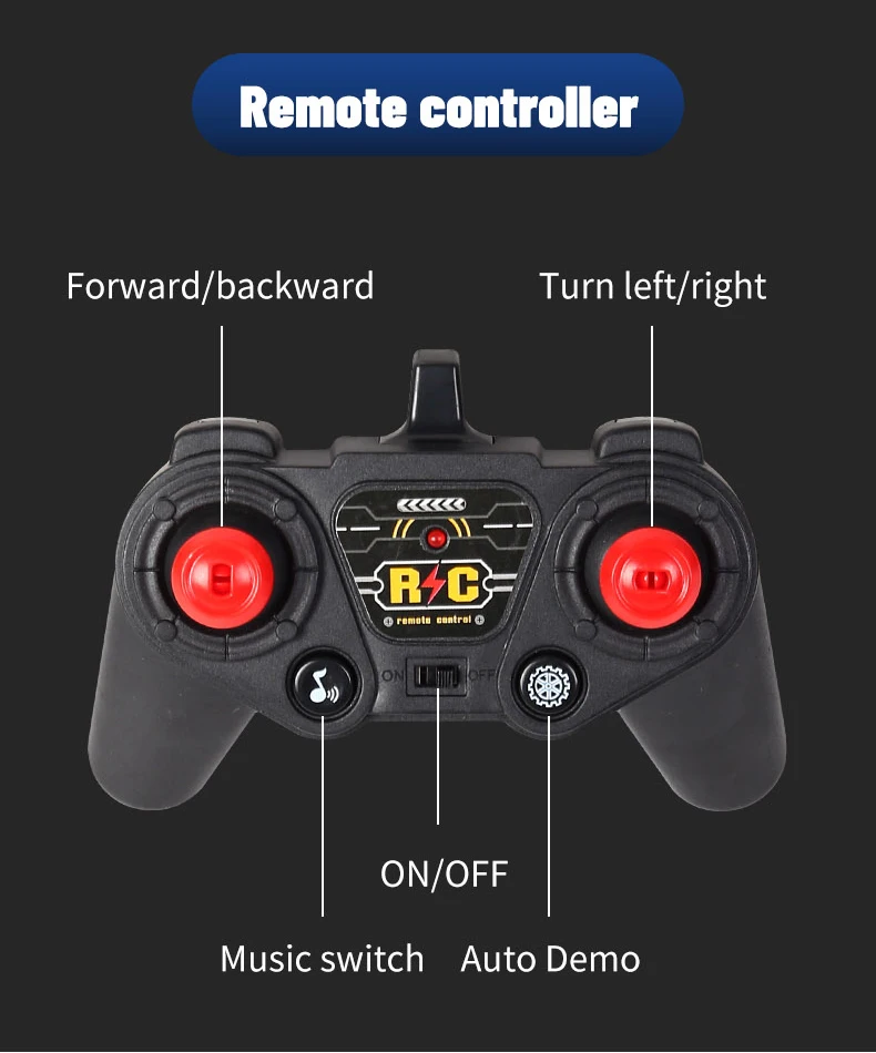 1:24 Hexaphone Lights & Music 2.4G RF Remote Control Double Decker Transportation Trailer 5