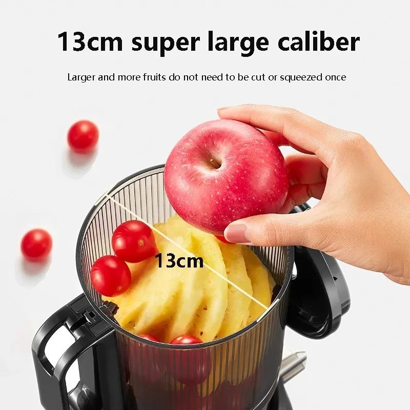 Slow Juicer Cold Press Extractor Filter Free Easy Wash Electric Fruit Juicer Machine Large Caliber Commercial Electric Juicer