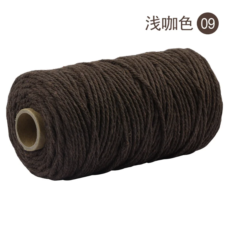 cotton rope 2 yard Monochrome Cotton Rope Diy Hand-woven Rope 2mm Thick Colored Cotton Thread Weaving Tapestry Binding