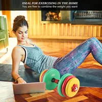 Colorful Dumbbell Fitness Dumbbell Colorful Removable Non Slip Grip Fitness Gym Home Weight Lifting Hand Dumbbell Hand Dumbbell - Image 3