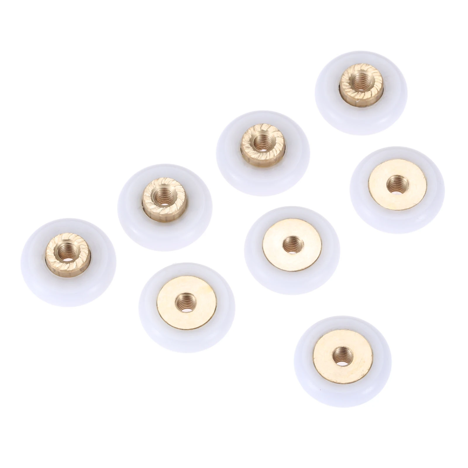 8 Pcs Nylon & Brass Shower Door Rollers Wheel Bathroom Glass Sliding